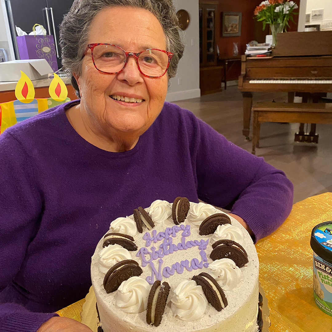 Wilma Cimino celebrating her birthday